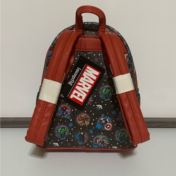 Loungefly Marvel Avengers Tattoo Mini Backpack and Zip-Around Wallet Set - Picture 4 of 13